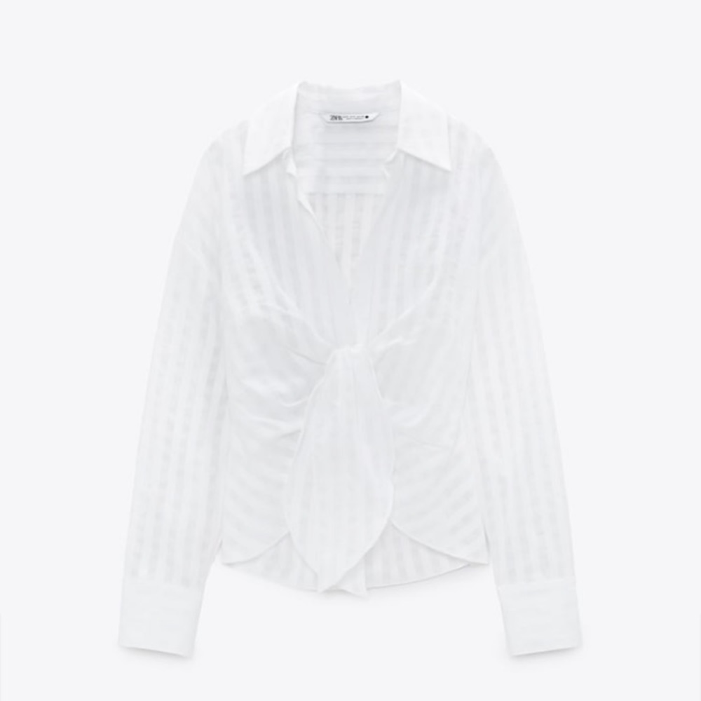 Zara - Draped Tied Shirt
